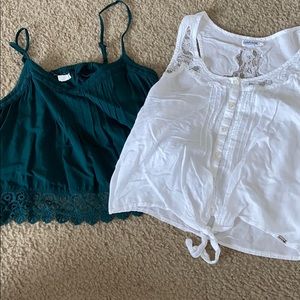 2 Garage crop tops/tanks